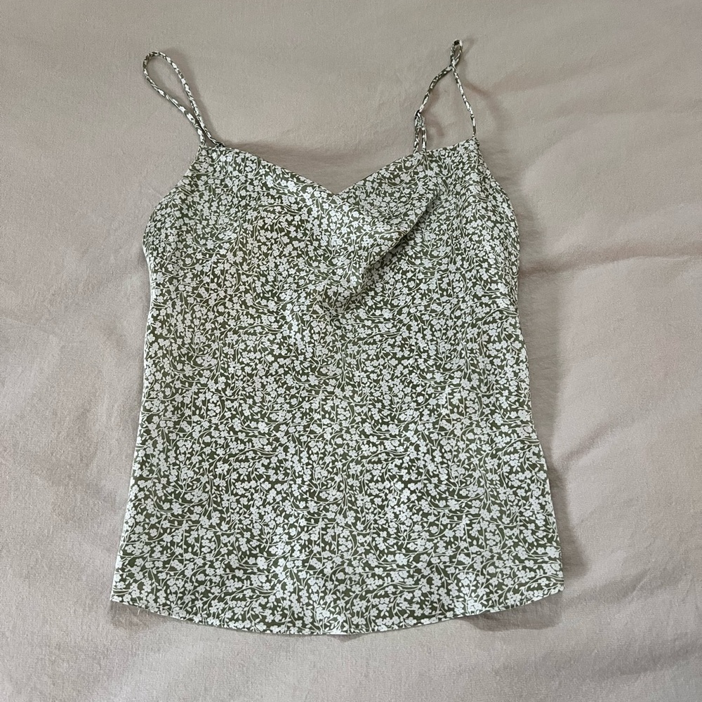 Abercrombie & Fitch Olive Floral Camisole
